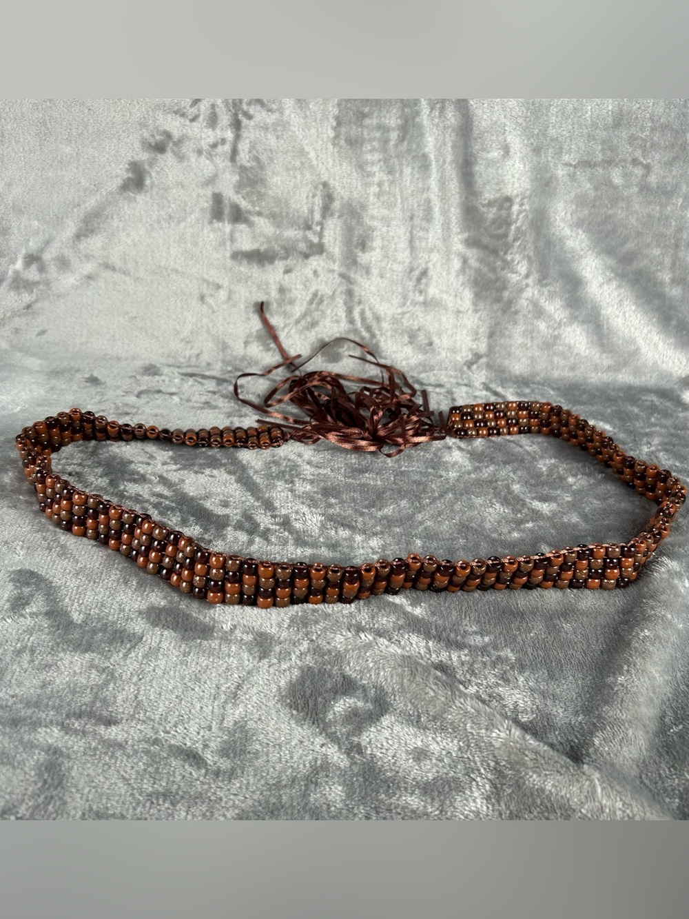 Boho handmade Beaded‎ Accent Wide Waist Belt Tie Sash Women Hippie Fairycore